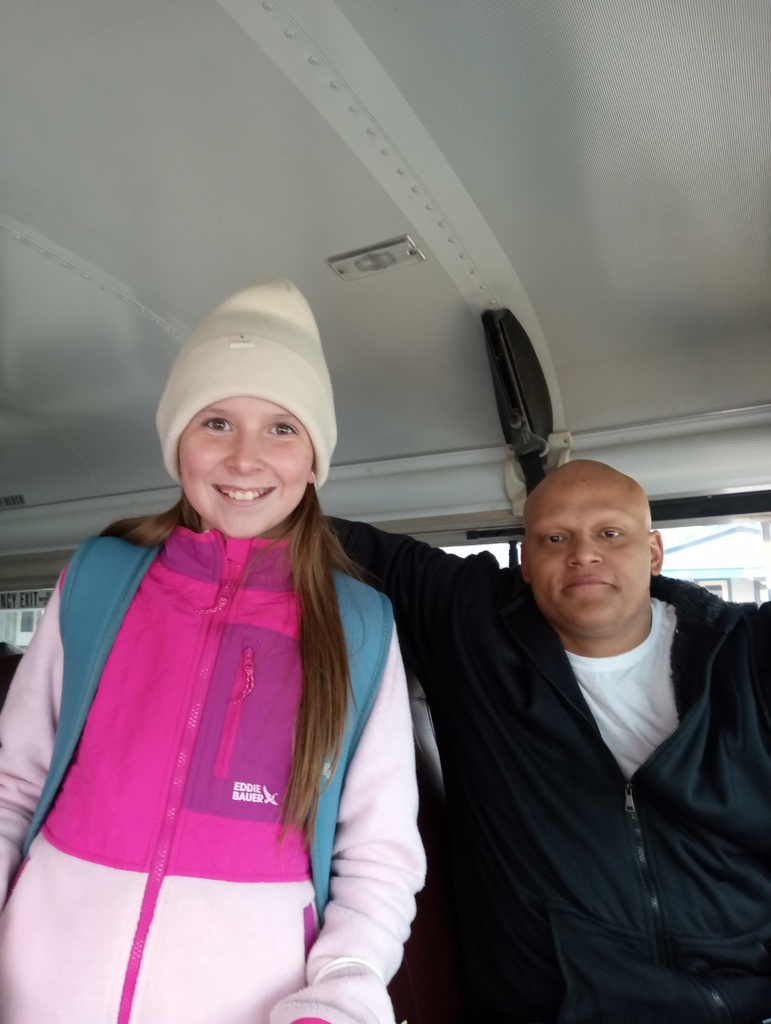 The winner of the January “School Bus Behavior Awards” is Olivia Tremblay from the Horse bus.  Olivia was awarded gifts donated by Tasty Pastry Bakery, The Bomber Grind, Ray’s Apple Market and Ferguson Rexall Drugs.  Olivia is pictured with her bus driver Aaron Morrow.