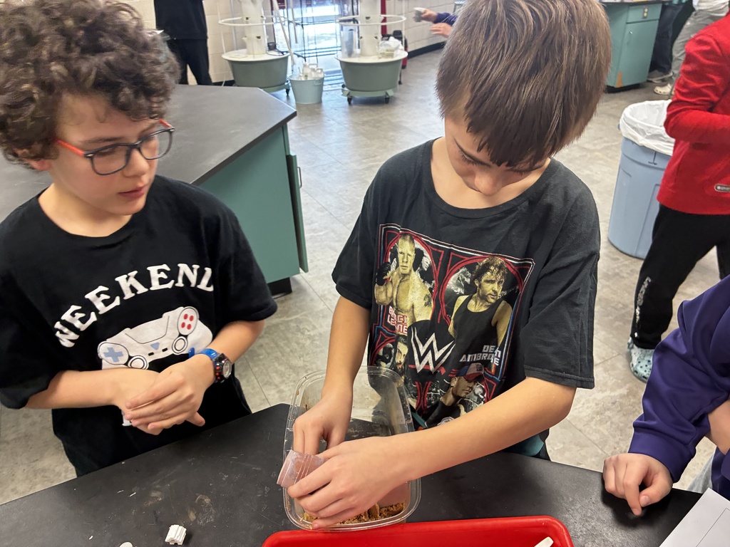 6th-grade science students used what they had learned about Earth's materials to build cliffs from sand, clay, rocks, and soil.  First, they brainstormed how to layer the materials to withstand waves and allow water to flow through or over the cliff.  They then added erosion control, such as large rocks to slow waves and wood sticks to reinforce weak areas.  They tested their designs from mild waves up to storm waves with different levels of precipitation.  Many were excited to be getting their hands dirty, building and testing their ideas.  #celebrate379