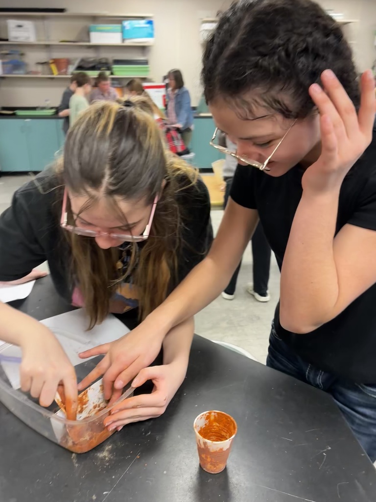 6th-grade science students used what they had learned about Earth's materials to build cliffs from sand, clay, rocks, and soil.  First, they brainstormed how to layer the materials to withstand waves and allow water to flow through or over the cliff.  They then added erosion control, such as large rocks to slow waves and wood sticks to reinforce weak areas.  They tested their designs from mild waves up to storm waves with different levels of precipitation.  Many were excited to be getting their hands dirty, building and testing their ideas.  #celebrate379