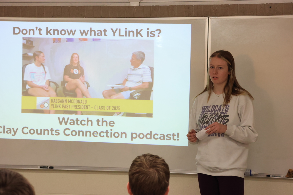 Yesterday, Mrs. Craig welcomed three speakers to her freshman health classes: - USD 379 Communications Coordinator Matt Weller showed Kansas Communities That Care local and state data and shared a theory from author Jonathan Haidt that youth mental health issues in the last 15 years are the result of cell phone and social media usage. - Freshman Kate Larson spoke about 379 bullying data and how her class can be the catalyst for a change. - Senior Braylee Langvardt spoke about Youth Leaders in Kansas (YLinK) and encouraged freshmen to join the leadership organization at CCCHS. #celebrate379