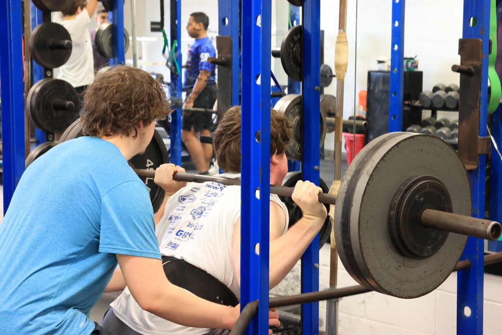 It was another chance to get better in Mr. Freeman's strength and conditioning class this morning! During this time, students complete different workouts depending on a weekly schedule. This leads up to a max-out session about every quarter. Some of these students also choose to participate in powerlifting, an out-of-school activity in which lifters compete against other schools across the state. #celebrate379