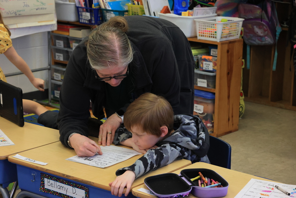 Mrs. Judy is the K-1 combo teacher at WES. You will constantly see her kids working on different activities at the same time to meet different abilities and needs. Today, her students were working on writing letters and their names, as well as on Lexia, an online reading app that adapts to each student's level. #celebrate379