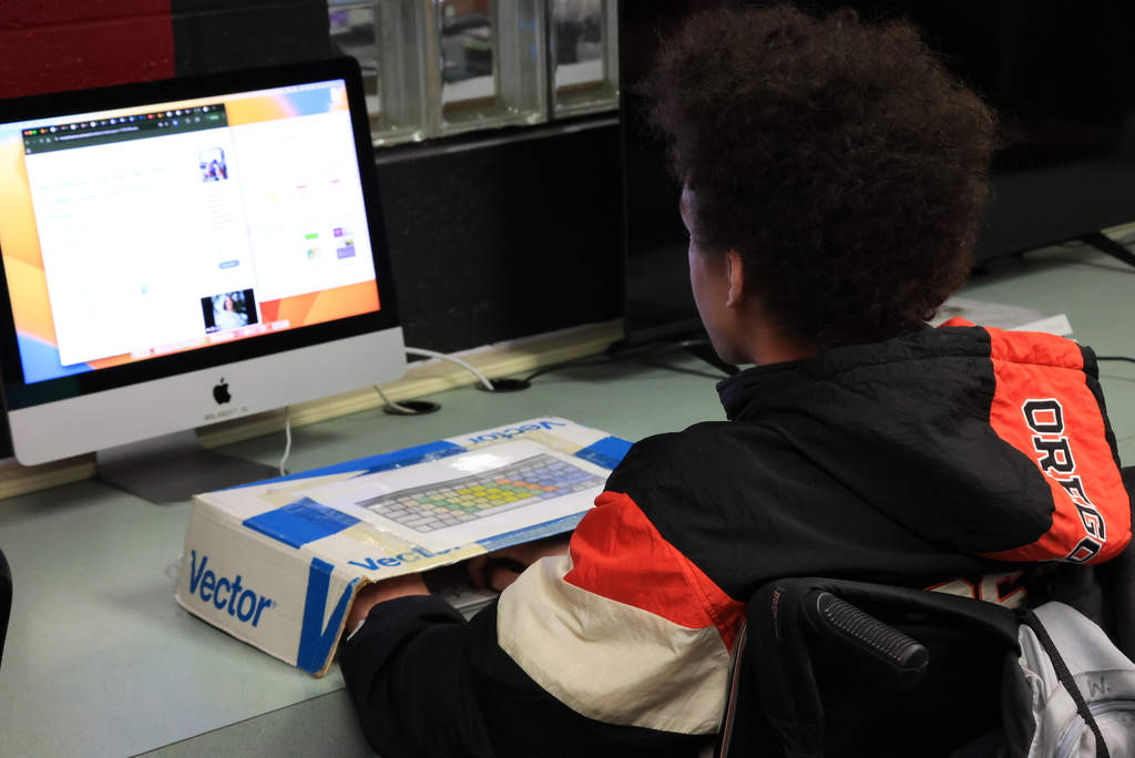 All of Mr. Lane's computer classes allot time each week for typing practice. This is actually a 3rd grade standard and is taught there, but teachers continue to focus on it throughout elementary and middle school. Then, his 8th grade students continued working on their research on the ethical use of technology. They will present these final products to the rest of the class. #celebrate379