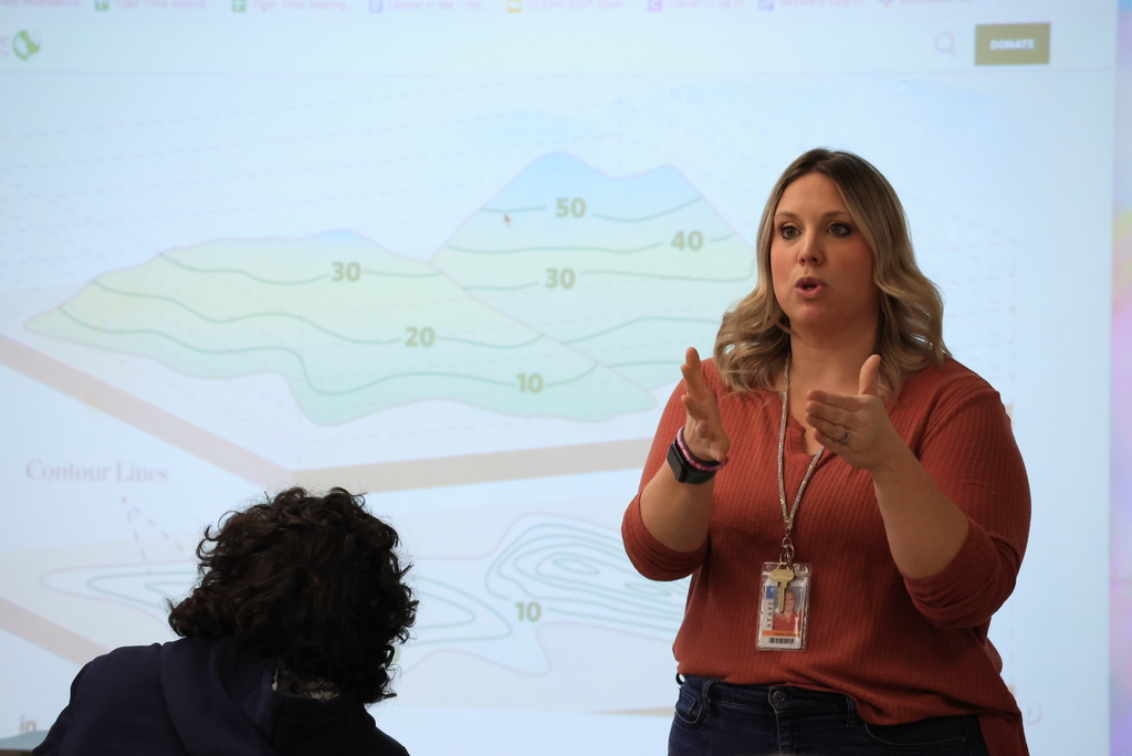 Mrs. Affolter's earth science students were creating their own mining company today! In small groups, they used a topogaphic map to figure out where the best areas were to mine Molybdenum, which is a versatile, silvery-grey transition metal with an extremely high melting point used in industrial alloys. #celebrate379