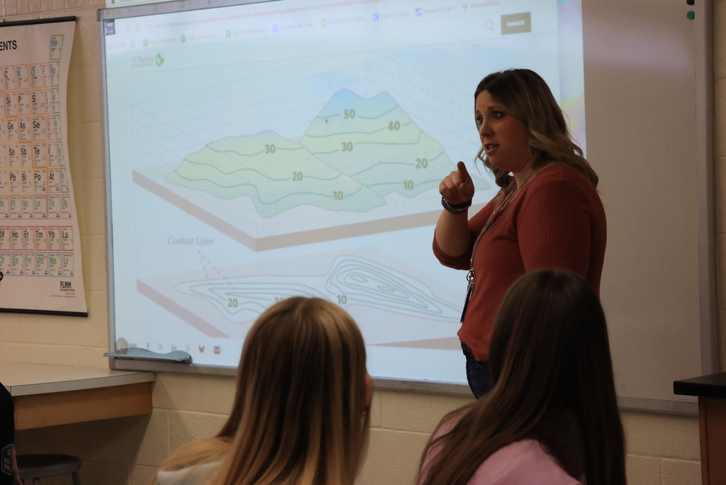 Mrs. Affolter's earth science students were creating their own mining company today! In small groups, they used a topogaphic map to figure out where the best areas were to mine Molybdenum, which is a versatile, silvery-grey transition metal with an extremely high melting point used in industrial alloys. #celebrate379