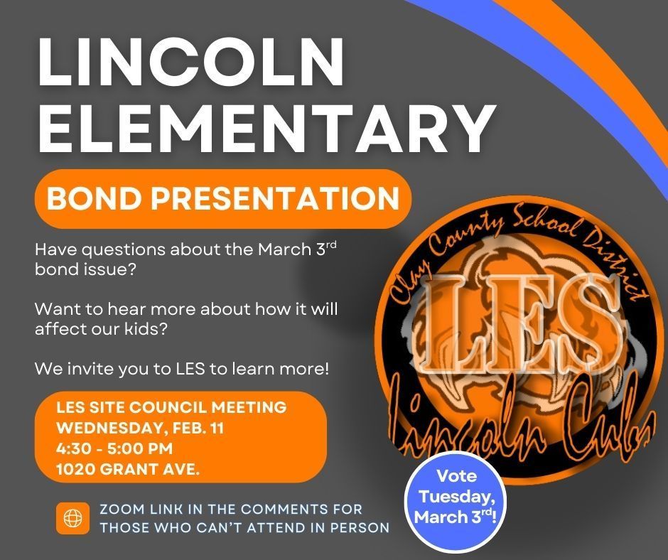 We invite parents and community members to hear about the upcoming tax-neutral bond vote on March 3rd! #celebrate379