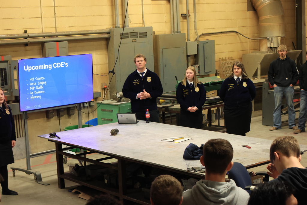 The CCCHS FFA department held its first round of Student Agricultural Experience (SAE) presentations today. These are student-led, in-depth reports highlighting hands-on agricultural projects conducted outside classroom hours. #celebrate379