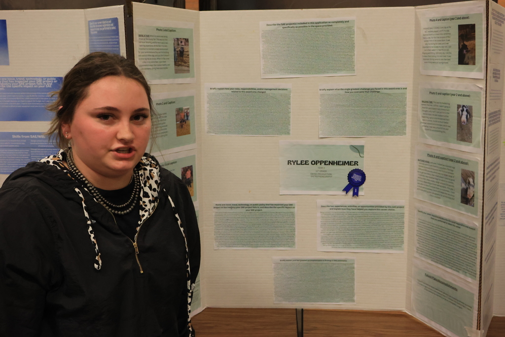 The CCCHS FFA department held its first round of Student Agricultural Experience (SAE) presentations today. These are student-led, in-depth reports highlighting hands-on agricultural projects conducted outside classroom hours. #celebrate379