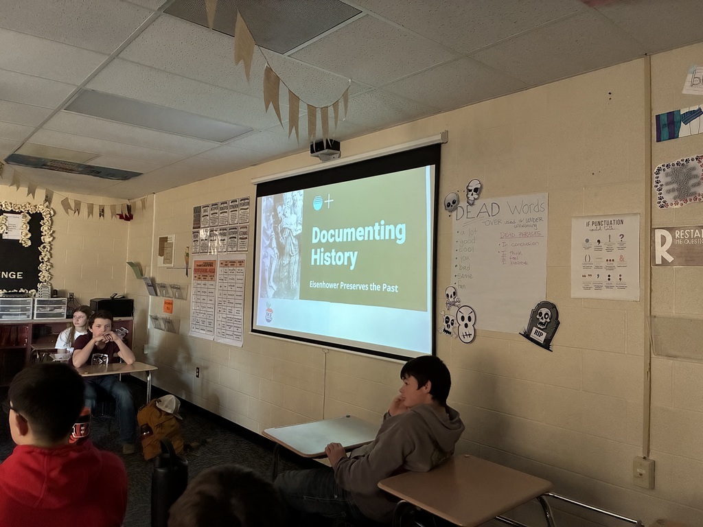 IKEducators shared with 8th grade ELA classes today about the role of primary sources in relation to the Holocaust. Marilyn and Kim helped students examine a variety of sources, including videos, photographs, telegrams, personal letters, military records, newspaper articles, and autobiographies.   This visit helps 8th grade students wrap up the survivor story Maus and segue into research season.  #celebrate379