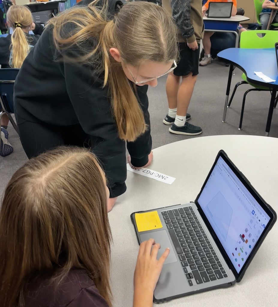 This week, Tech Time (7th Grade 3D printing) went to Garfield and assisted Mrs. Schurle's 5th graders to create something to print using a CAD program.  The 7th graders will print the objects back at the middle school for them and bring them back later in the year. #celebrate379