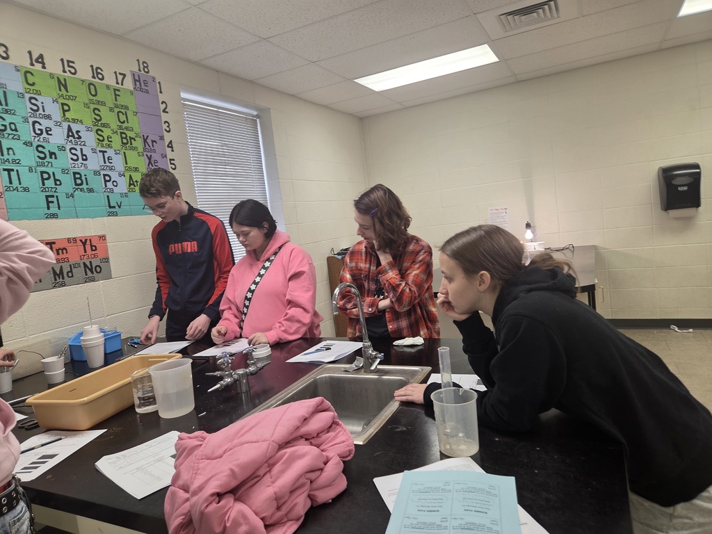 Mrs. Trembath's chemistry students conducted an experiment last week to test thermal energy transfer. This class follows the law of thermodynamics; no energy is wasted here! Their finding was that the amount of heat transferred depends on the object's mass and composition. #celebrate379