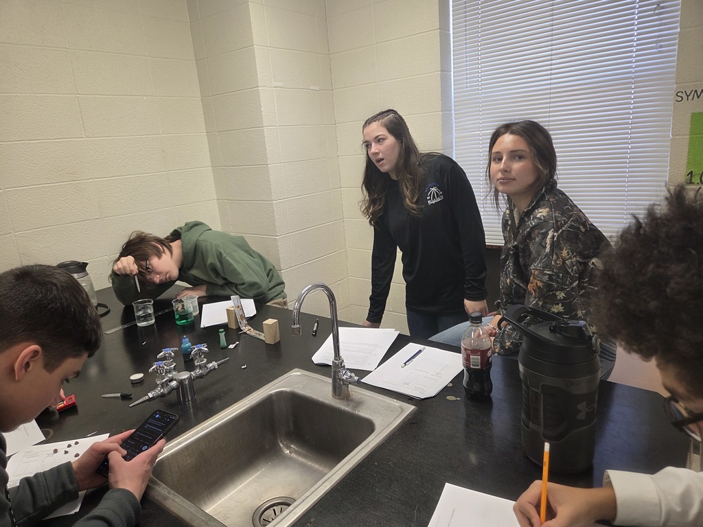 Earth and space students don't trust atoms in thermodynamics because they make up everything and are always in motion! They learned about them in the energy transfer lab that they did last week. It was also a tasty lab since they used chocolate chips on foil over a tea light to watch how the thermal energy spreads. Using colored water, they learned how warm water and cooler water react in room temperature water. This class always makes the day fun! #celebrate379