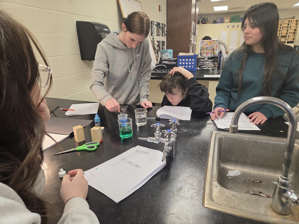 Earth and space students don't trust atoms in thermodynamics because they make up everything and are always in motion! They learned about them in the energy transfer lab that they did last week. It was also a tasty lab since they used chocolate chips on foil over a tea light to watch how the thermal energy spreads. Using colored water, they learned how warm water and cooler water react in room temperature water. This class always makes the day fun! #celebrate379