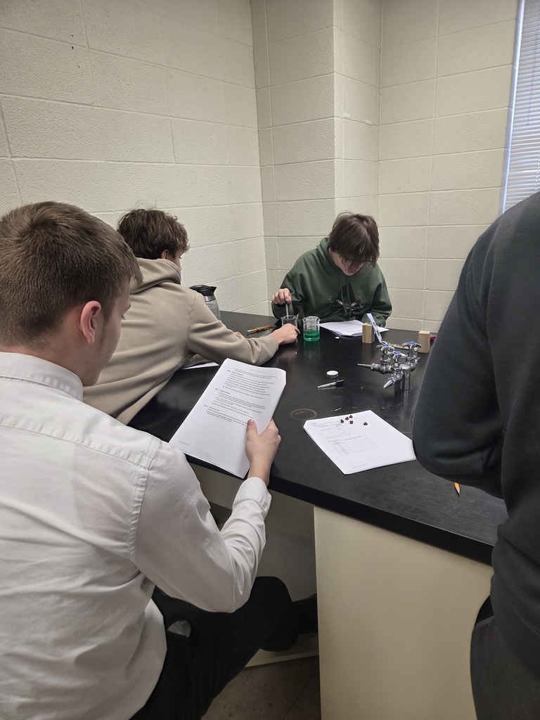 Earth and space students don't trust atoms in thermodynamics because they make up everything and are always in motion! They learned about them in the energy transfer lab that they did last week. It was also a tasty lab since they used chocolate chips on foil over a tea light to watch how the thermal energy spreads. Using colored water, they learned how warm water and cooler water react in room temperature water. This class always makes the day fun! #celebrate379