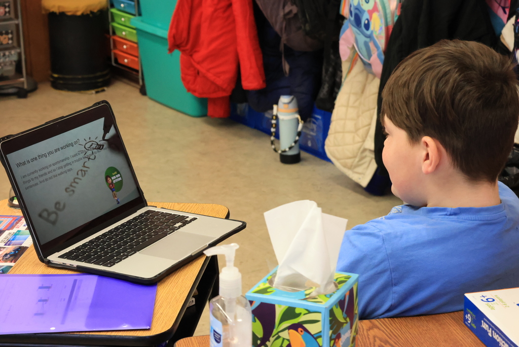 Ms. Reyer's 4th graders prepared for parent-teacher conferences by creating their own PowerPoint presentations to share with their parents when they come in tonight or tomorrow. We hope to see you there so they can show off their work! #celebrate379