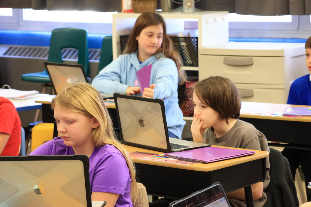 Ms. Reyer's 4th graders prepared for parent-teacher conferences by creating their own PowerPoint presentations to share with their parents when they come in tonight or tomorrow. We hope to see you there so they can show off their work! #celebrate379