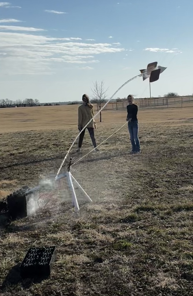 Mr. Walsh's 6th graders explored the engineering design process to build and test anemometers, wind vanes and bottle rockets as part of their weather and climate unit. They tested their ideas in the lab, took them outside for a field test, made adjustments, and conducted a final test. Many of the bottle rockets flew much farther after improvements, and the anemometers read wind speed more accurately. The students used their wind vanes and anemometers to decide the best direction to launch their rocket. #celebrate379