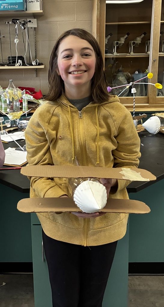 Mr. Walsh's 6th graders explored the engineering design process to build and test anemometers, wind vanes and bottle rockets as part of their weather and climate unit. They tested their ideas in the lab, took them outside for a field test, made adjustments, and conducted a final test. Many of the bottle rockets flew much farther after improvements, and the anemometers read wind speed more accurately. The students used their wind vanes and anemometers to decide the best direction to launch their rocket. #celebrate379