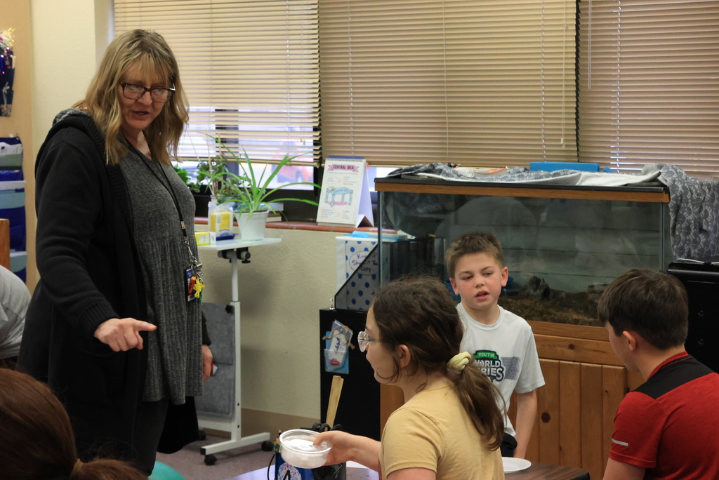 Mrs. Wohler's science classes researched what happens when rocks erode over time in a unique way today. They shook sugar cubes in containers and entered data after each time. A whole lot of shakin' was going on! #celebrate379