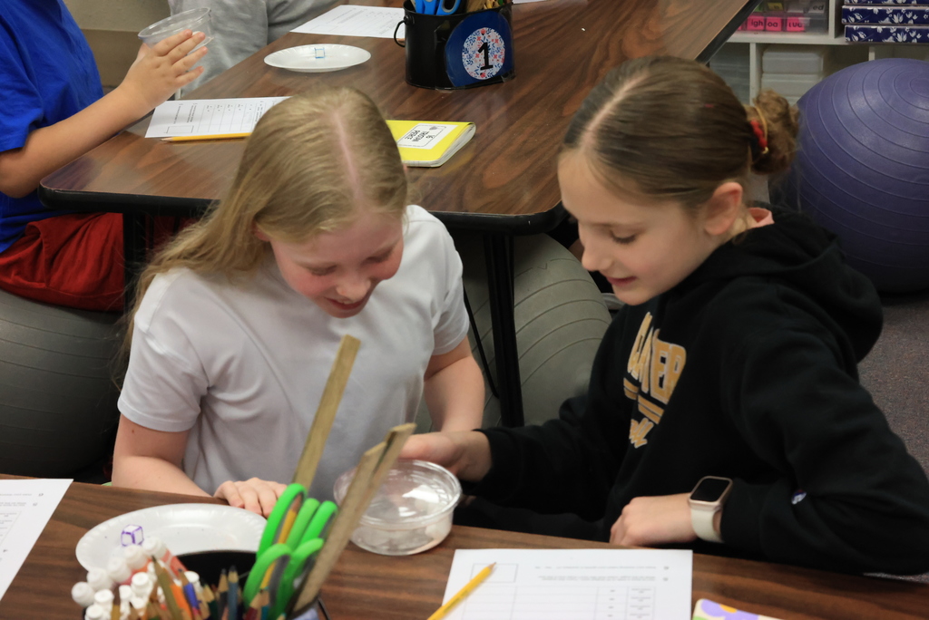 Mrs. Wohler's science classes researched what happens when rocks erode over time in a unique way today. They shook sugar cubes in containers and entered data after each time. A whole lot of shakin' was going on! #celebrate379