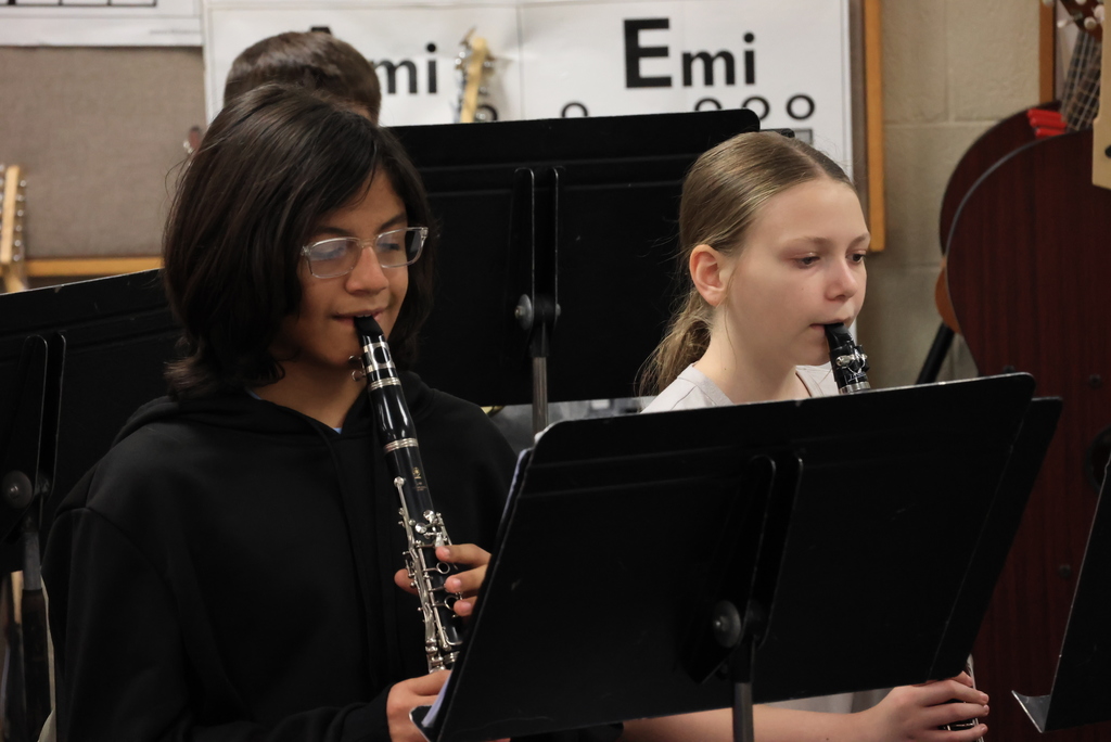 Mr. Eyermann and the 6th grade band were hard at work today preparing for their next concert, which will be touring the elementary schools in late April. They have made huge improvements from the beginning of the year until now! #celebrate379