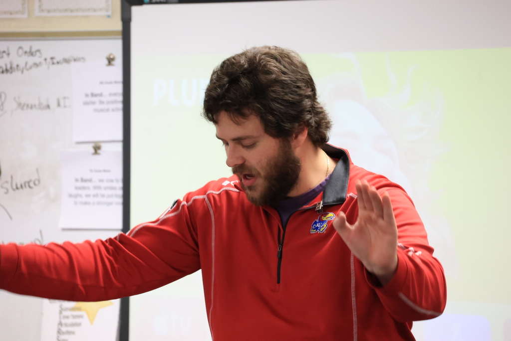 Mr. Eyermann and the 6th grade band were hard at work today preparing for their next concert, which will be touring the elementary schools in late April. They have made huge improvements from the beginning of the year until now! #celebrate379