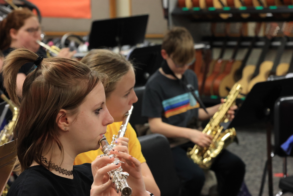 Mr. Eyermann and the 6th grade band were hard at work today preparing for their next concert, which will be touring the elementary schools in late April. They have made huge improvements from the beginning of the year until now! #celebrate379