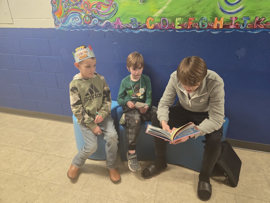 For Read Across America Week, the sophomores traveled down the hallway to read with Mrs. Judy's and Mrs. Simon's classes. They did a great job listening to the younger students read and helping with tough words. The encouraging words heard being given to the young readers were amazing! #celebrate379