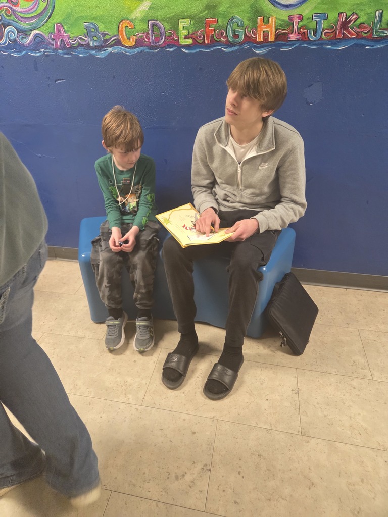 For Read Across America Week, the sophomores traveled down the hallway to read with Mrs. Judy's and Mrs. Simon's classes. They did a great job listening to the younger students read and helping with tough words. The encouraging words heard being given to the young readers were amazing! #celebrate379