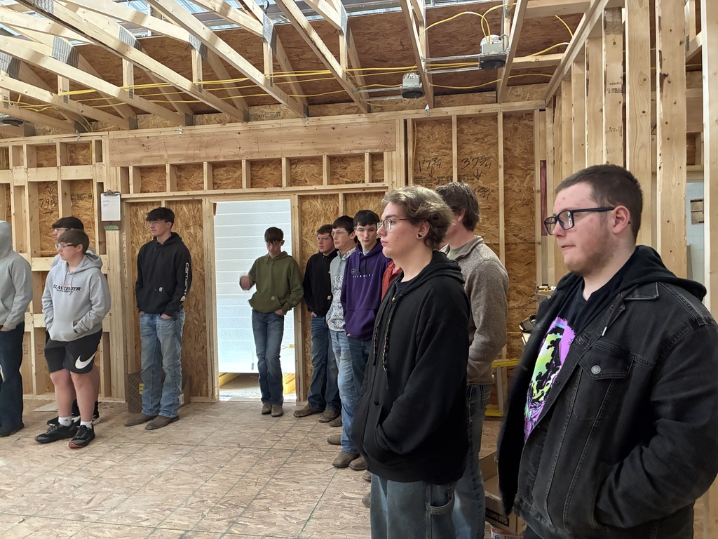 Mrs. Schooley’s Drafting students and some of Mr. Pfizenmaier’s Construction Tech students visited Wardcraft yesterday and got a full tour of the Clay Center location. #celebrate379
