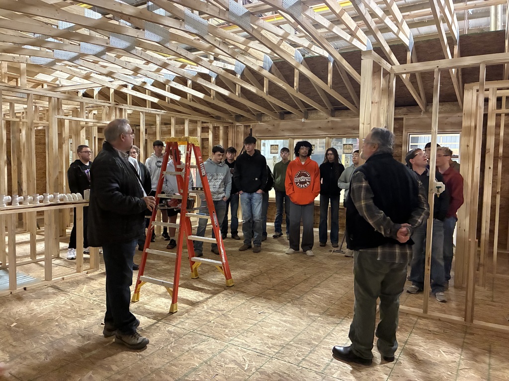 Mrs. Schooley’s Drafting students and some of Mr. Pfizenmaier’s Construction Tech students visited Wardcraft yesterday and got a full tour of the Clay Center location. #celebrate379