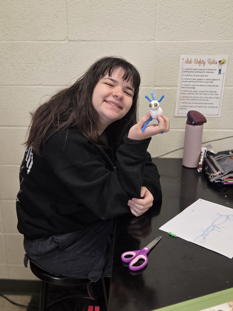 Mrs. Trembath's 7th grade science class has been learning about genetics. In this unit, they worked with partners and flipped a coin to see which Alleles (or traits) their self-created critters would have. #celebrate379