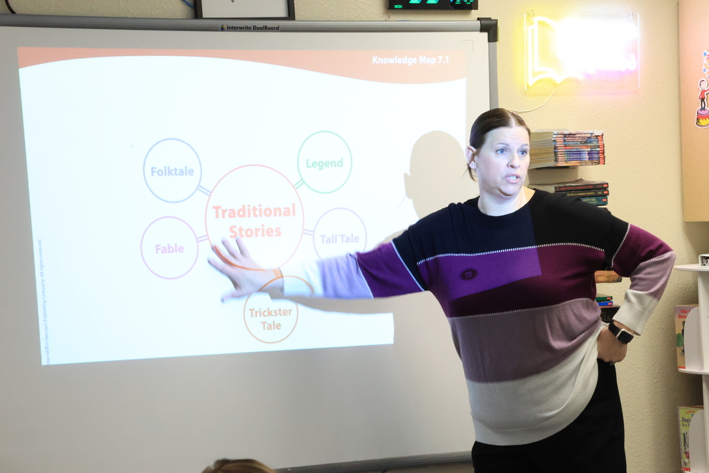 Mrs. Ferguson's class hit the ground running after the break by diving into traditional storytelling options in their ELA class. #celebrate379