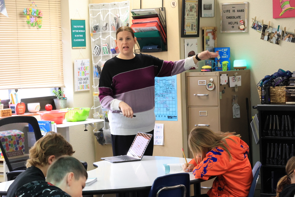 Mrs. Ferguson's class hit the ground running after the break by diving into traditional storytelling options in their ELA class. #celebrate379