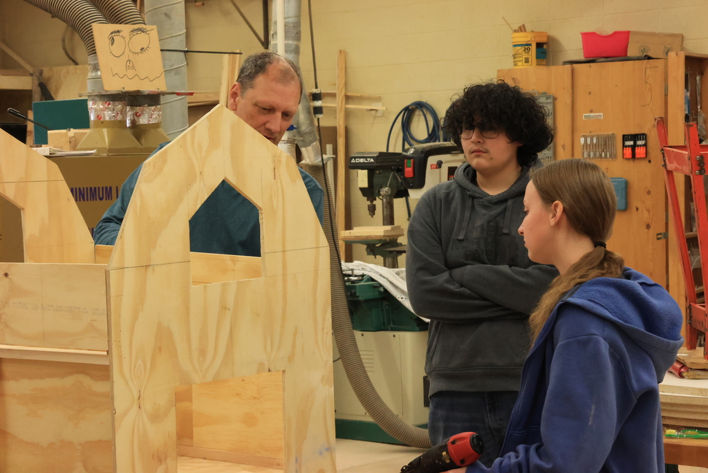 Mr. Couch's construction tech class is in the middle of multiple projects, including this house-shaped toy box. But this is just the tip of the iceberg. Soon, they will be building a 10x12' shed. It is scheduled to be completed by the end of the year and will be available for purchase to the public. #celebrate379