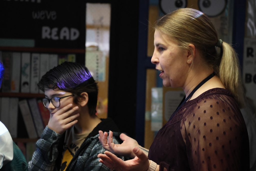 Mrs. Crabtree opened up her unit on the book "Life as We Knew It" with a Gallery Walk. Her 6th graders walked around in groups answering questions and agreeing or disagreeing with statements that will be coming up in the book as they read. #celebrate379