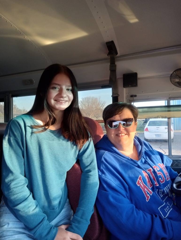 The winner of the March “School Bus Behavior" Award is Allysen from the Cow bus. Allysen was awarded gifts donated by Subway, Ray’s Apple Market, The Bomber Grind, and Ferguson Rexall Drugs. Allysen is pictured with her bus driver Jenny Rohrer. #celebrate379