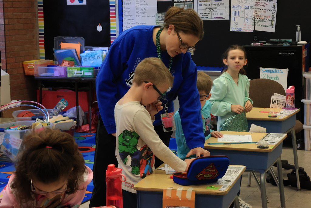 Mrs. Simon's second graders are already on their way to learning some geometry! Today, they drew lines to create different 2D shapes like triangles, squares, pentagons, and more. They then shared pages with each other to color in the shapes. #celebrate379