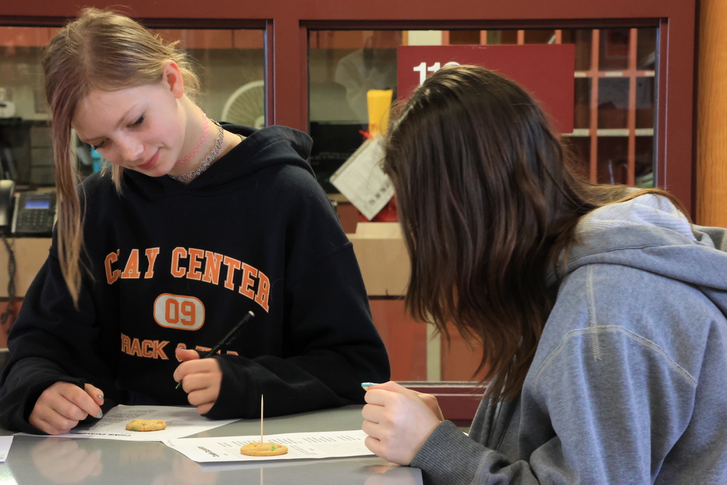 Ms. Mellies started a social studies unit on Africa and is discussing paleontology and understanding different cultures. They could have talked about excavation, but she decided it was more fun to actually do it with a cookie dig! #celebrate379