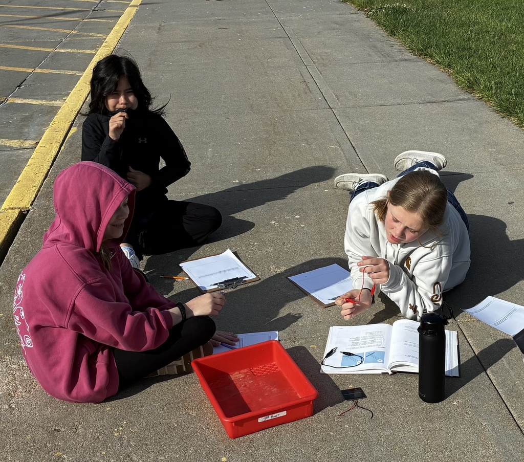 A group of 6th graders in Mr. Walsh's class use a model to determine how the Sun's angle relates to the amount of solar energy received at a given area on Earth's surface.