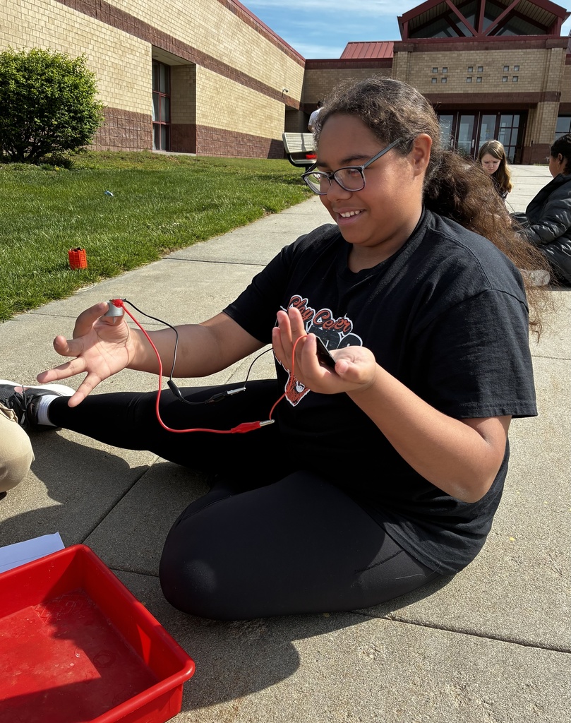 A group of 6th graders in Mr. Walsh's class use a model to determine how the Sun's angle relates to the amount of solar energy received at a given area on Earth's surface.
