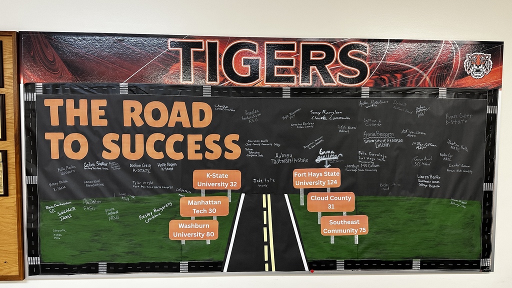 Today was Senior Signing Day at CCCHS! Students took turns signing the "Road to Success" board in the commons area, indicating where they plan to attend next year.