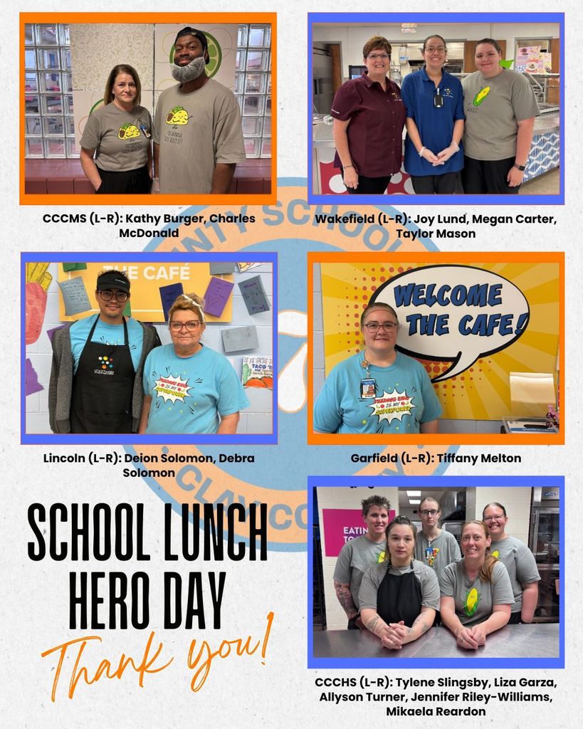 This is a post celebrating the food service workers at USD 379 on National School Lunch Hero Day.