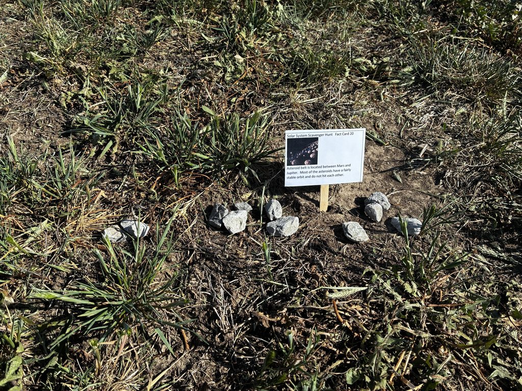Mr. Walsh's 6th grade science students completed a "solar system scavenger hunt", which was laid out in a distance scale on the football practice field. They were excited to enjoy a beautiful day hunting down the planets, dwarf planets, and other objects in our solar system.