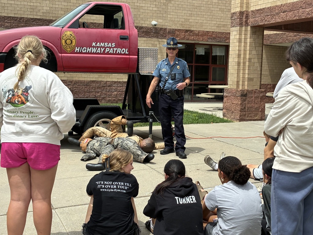 34 students from USD379 enrolled in driver’s education this summer.  There were a variety of guest speakers during the classroom portion of driver’s ed, including Justin Ricketts from Glavan Ford, TJ from KansasLand, and Trooper Tod from the Kansas Highway Patrol. Thank you for sharing your wisdom with our class!  Students spent roughly 20 hours learning about best driving practices and talking through real life scenarios.  A HUGE thank you to Mrs. Denise Beutler for working into retirement to assist with the driver’s ed classroom sessions! Mrs. Beutler is a wellspring of knowledge and care.  Students are on the road until June 19th. Congratulations, drivers, for this meaningful step toward adulthood! #Celebrate379