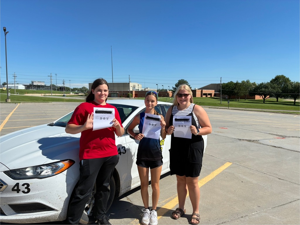 This is a photo of USD 379 students who signed up for the summer driver's education course. They earned their certificate.