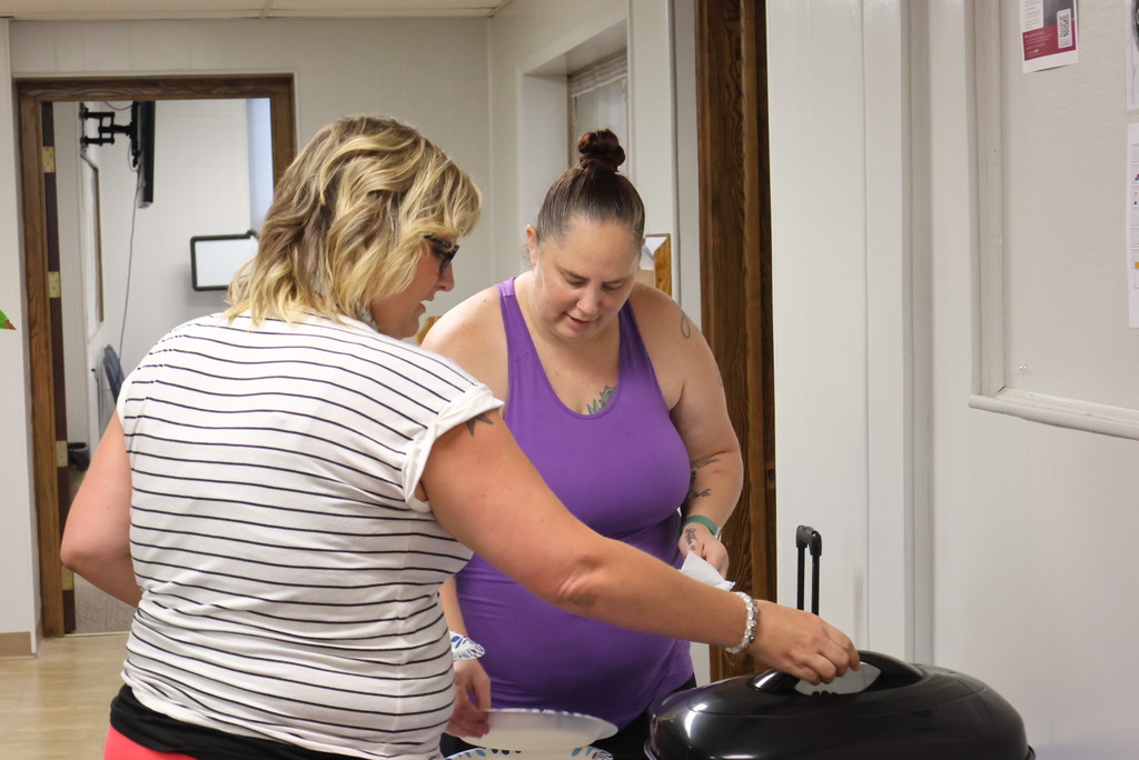While most USD 379 staff are enjoying their summer break, a select few 12-month and summer help employees are working hard to make sure the buildings are ready to go come August 18. Today, Superintendent Brett Nelson and Asst. Superintendent Jaclyn Pfizenmaier treated them and the SAC staff to a lunch to thank them for all of their hard work over the summer! #Celebrate379