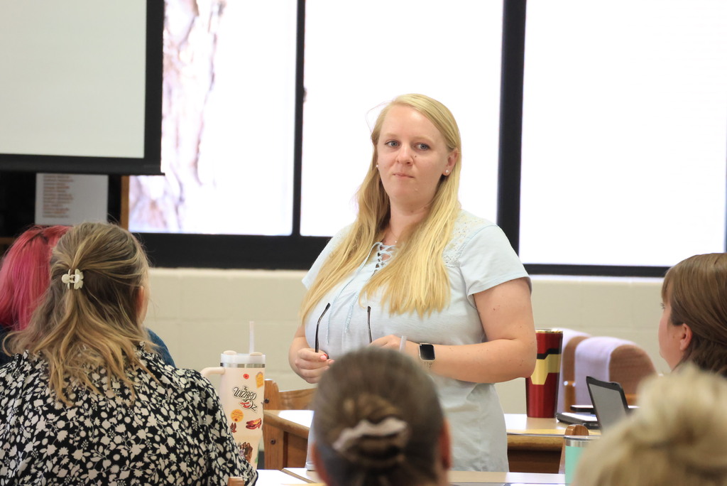 New teachers, principals, and counselors were welcomed at the New Teacher Academy on August 7th. They were asked to stand up and introduce themselves.
