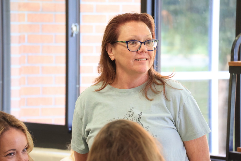 New teachers, principals, and counselors were welcomed at the New Teacher Academy on August 7th. They were asked to stand up and introduce themselves.