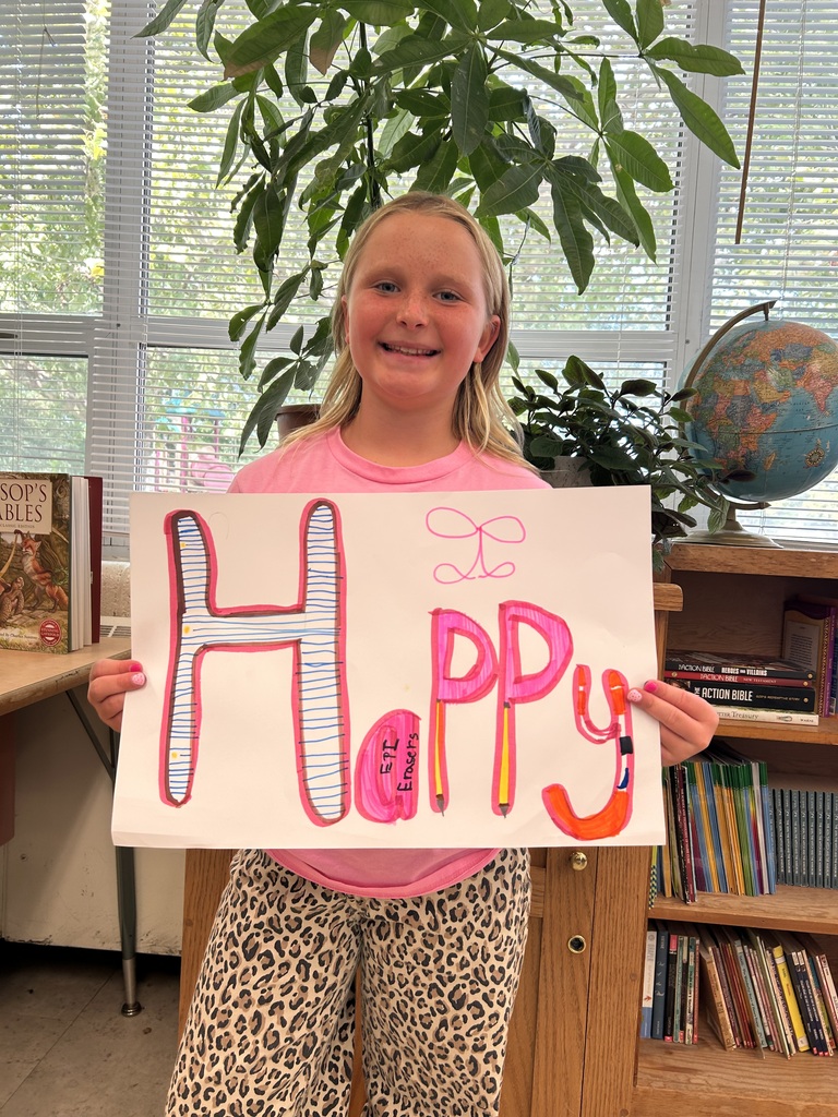 Mr. Yenni's 5th graders hit the ground running yesterday! First, they participated in a Think-Pair-Share activity discussing their favorite color, food, pets, and hobbies. Then, they created posters displaying how they felt about their first day of school. #Celebrate379